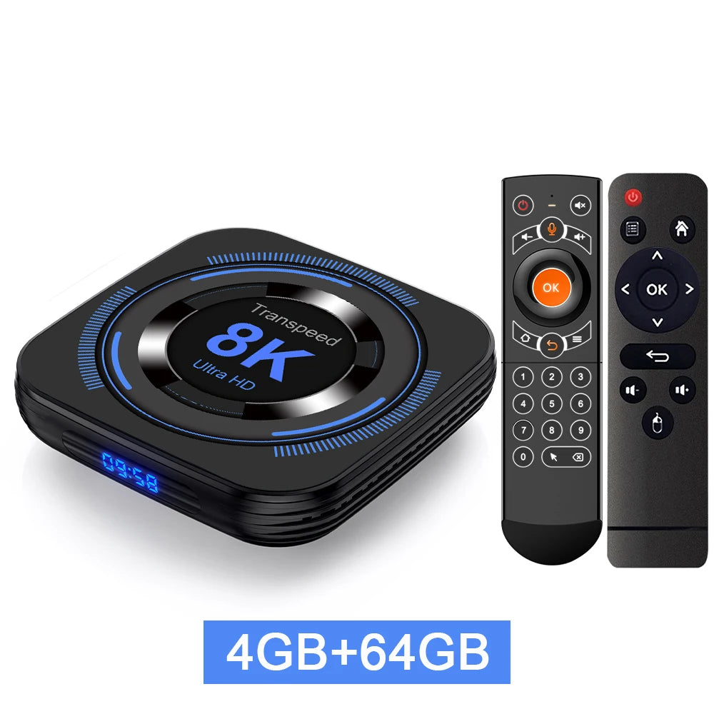Transpeed Android 12 TV BOX Allwinner H618 Dual Wifi 32G64G Quad Core Cortex A53 Support 8K 4K BT Voice Media Player Set Top Box