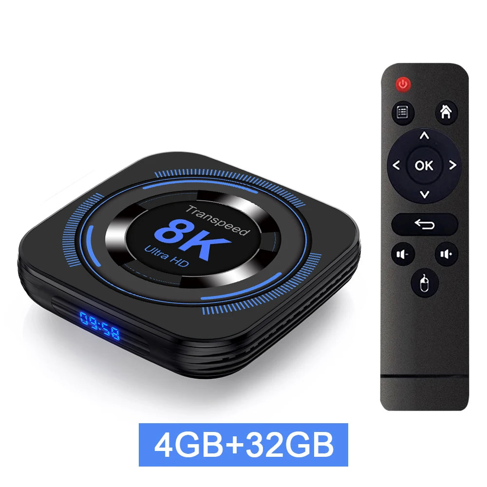 Transpeed Android 12 TV BOX Allwinner H618 Dual Wifi 32G64G Quad Core Cortex A53 Support 8K 4K BT Voice Media Player Set Top Box