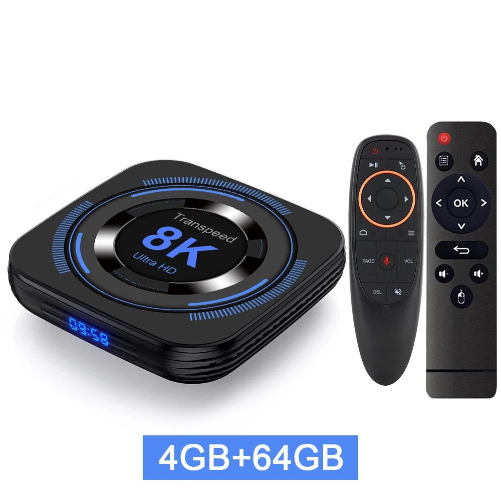 Transpeed Android 12 TV BOX Allwinner H618 Dual Wifi 32G64G Quad Core Cortex A53 Support 8K 4K BT Voice Media Player Set Top Box
